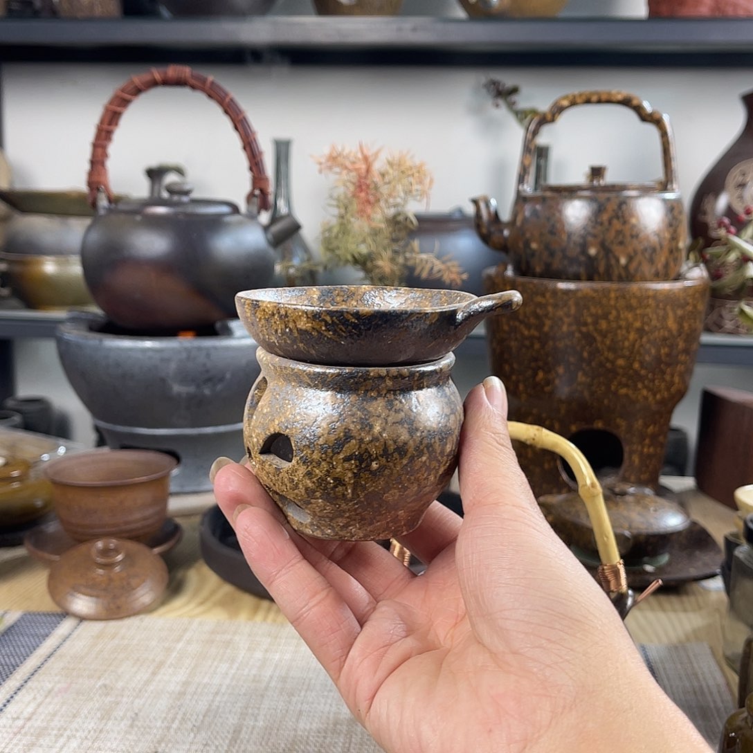 壶紫砂粗陶实用茶漏