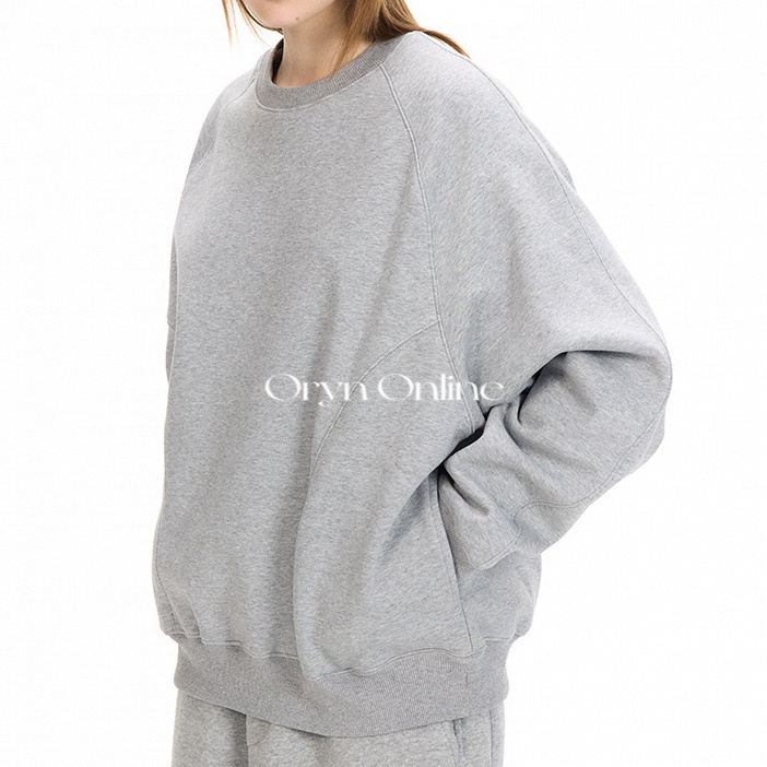 Oryn线上 500G重磅空气层套头加绒卫衣男女运动休闲解构上衣长袖
