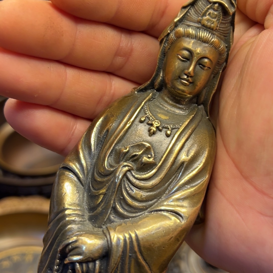 铜摆件欢迎欢迎你