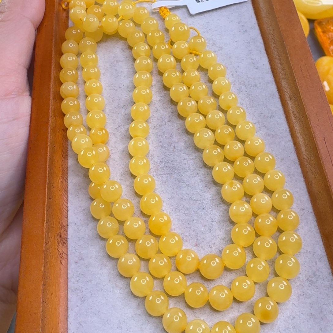 蜜蜡毛衣链未镶嵌