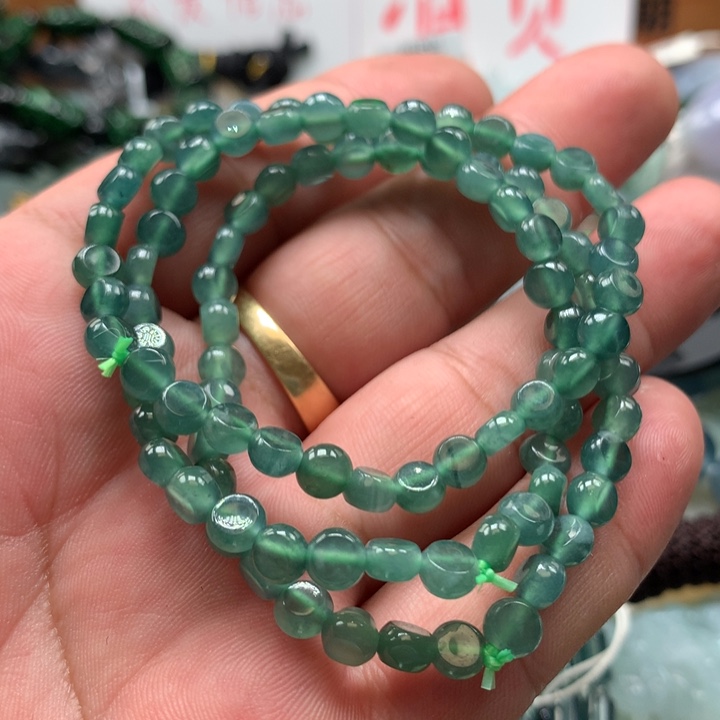 翡翠颈饰未镶嵌保真天然a货翡翠