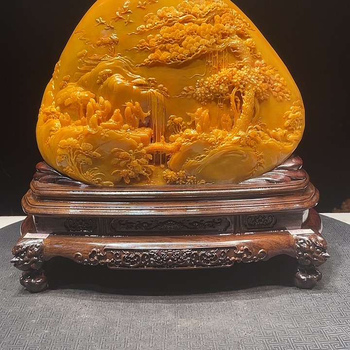 老***烤寿山石山水画欣赏