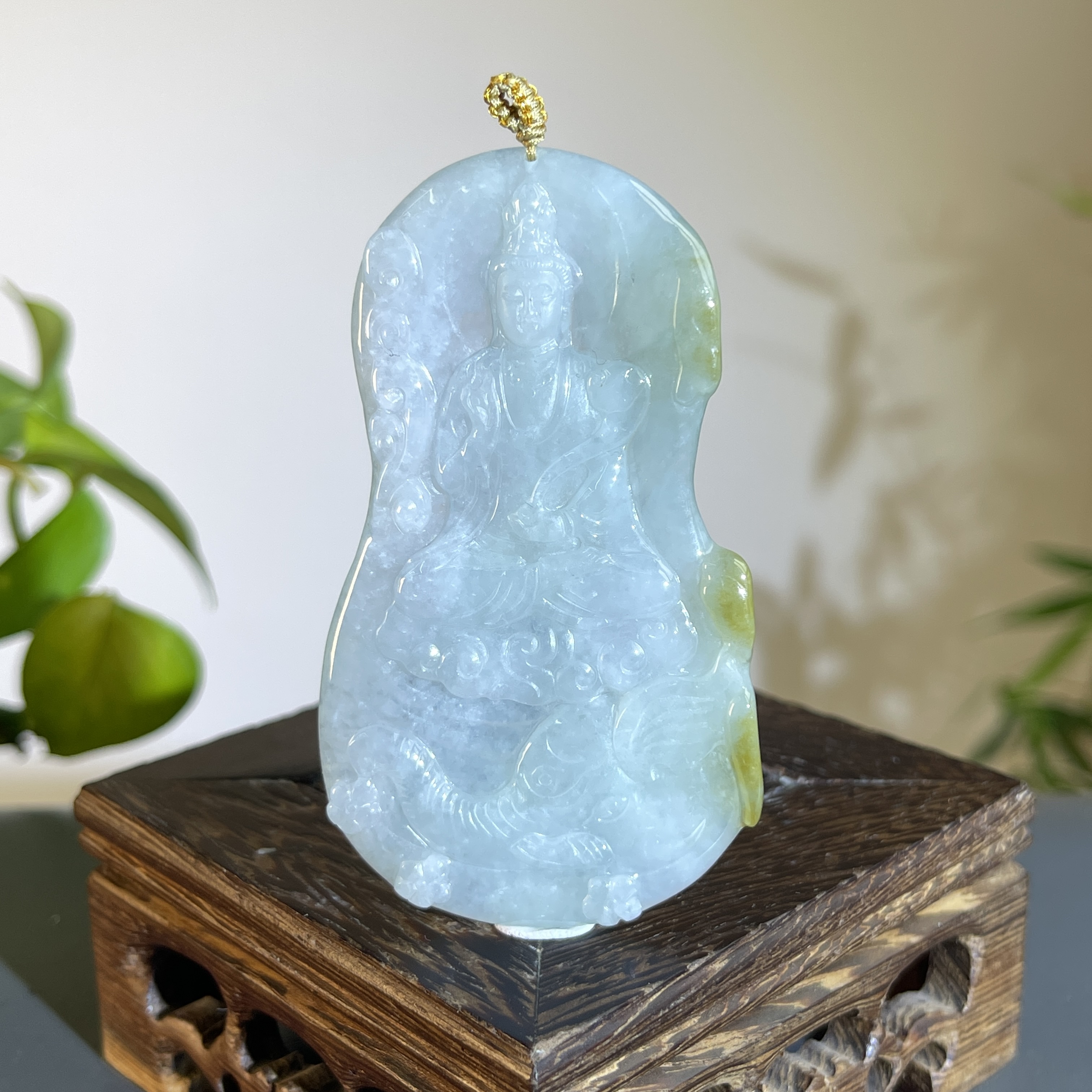 JTW26-118 天然缅甸A货翡翠  普贤