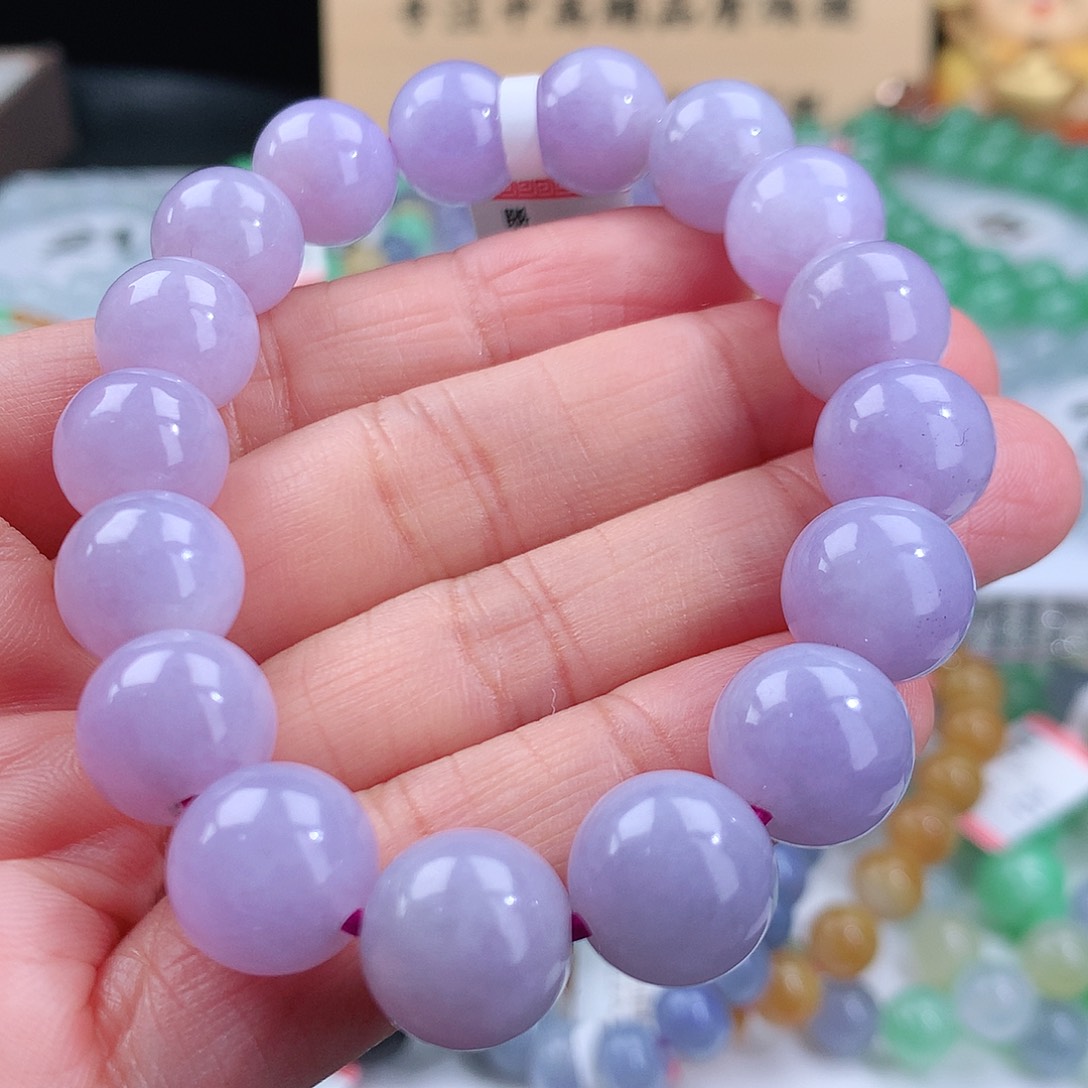 翡翠手链未镶嵌卡12mm