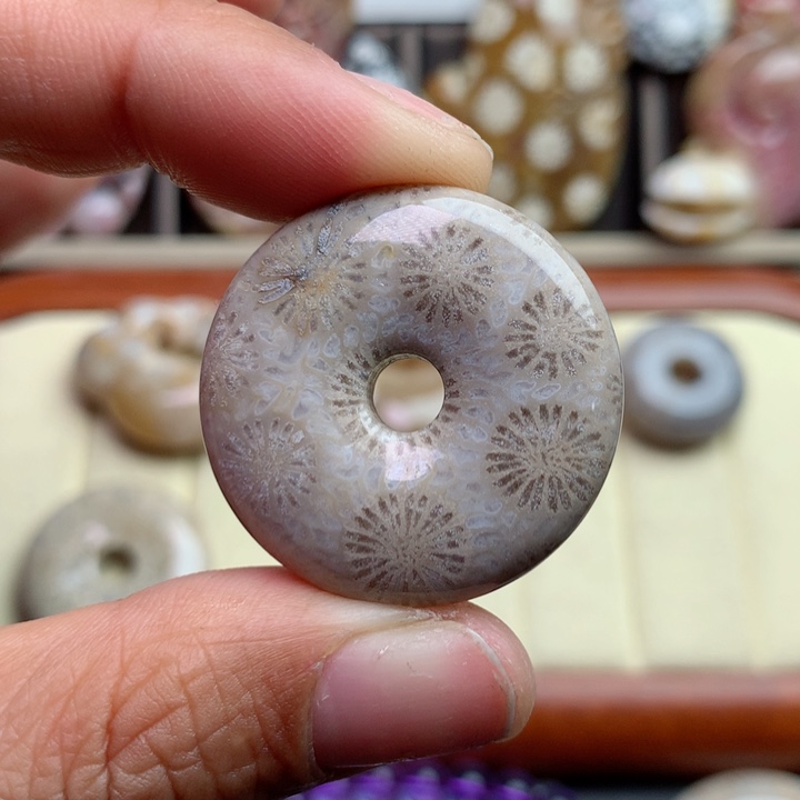 硅化珊瑚（珊瑚玉）颈饰未镶嵌