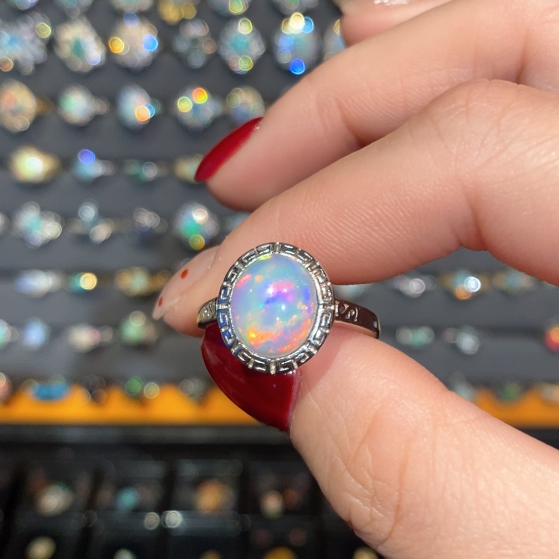 欧泊欧泊戒指银S925镶嵌