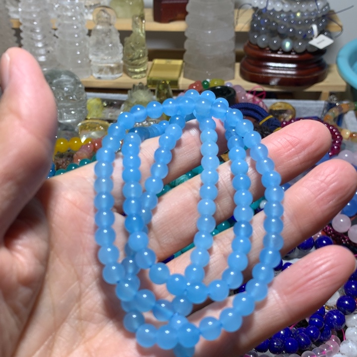 玛瑙/玉髓未镶嵌手链6mm佛珠手链