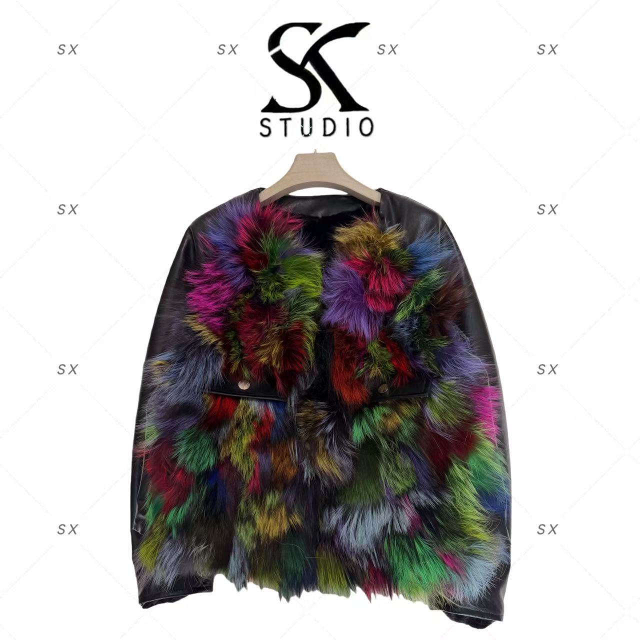 9454高奢女款时尚外套（狐狸毛）XZYZ-2505