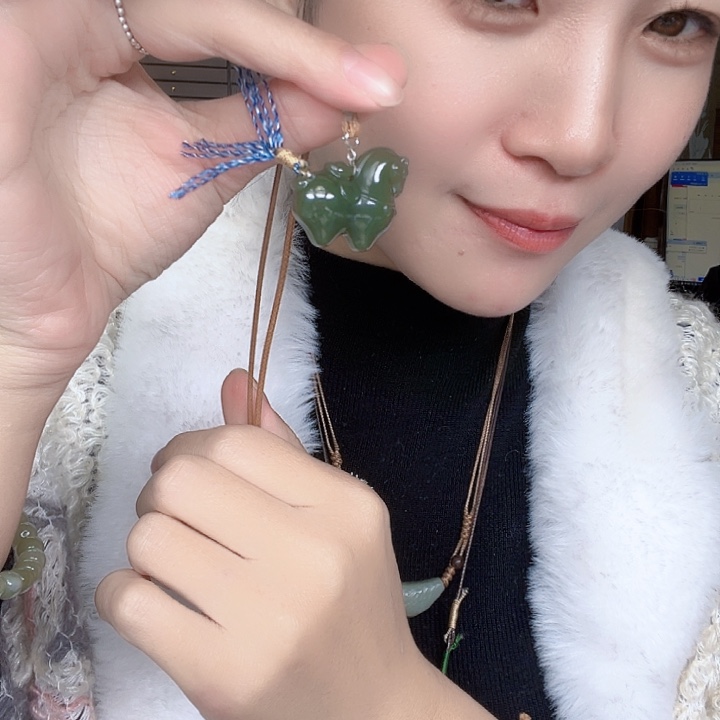 和田玉银S925镶嵌颈饰39