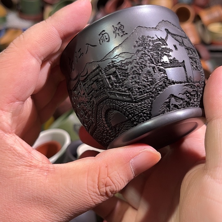 紫砂茶杯全手工紫砂主人杯