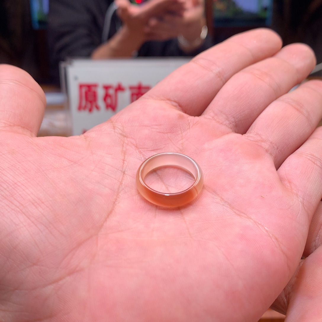 南红玛瑙戒指未镶嵌18.3冰飘戒