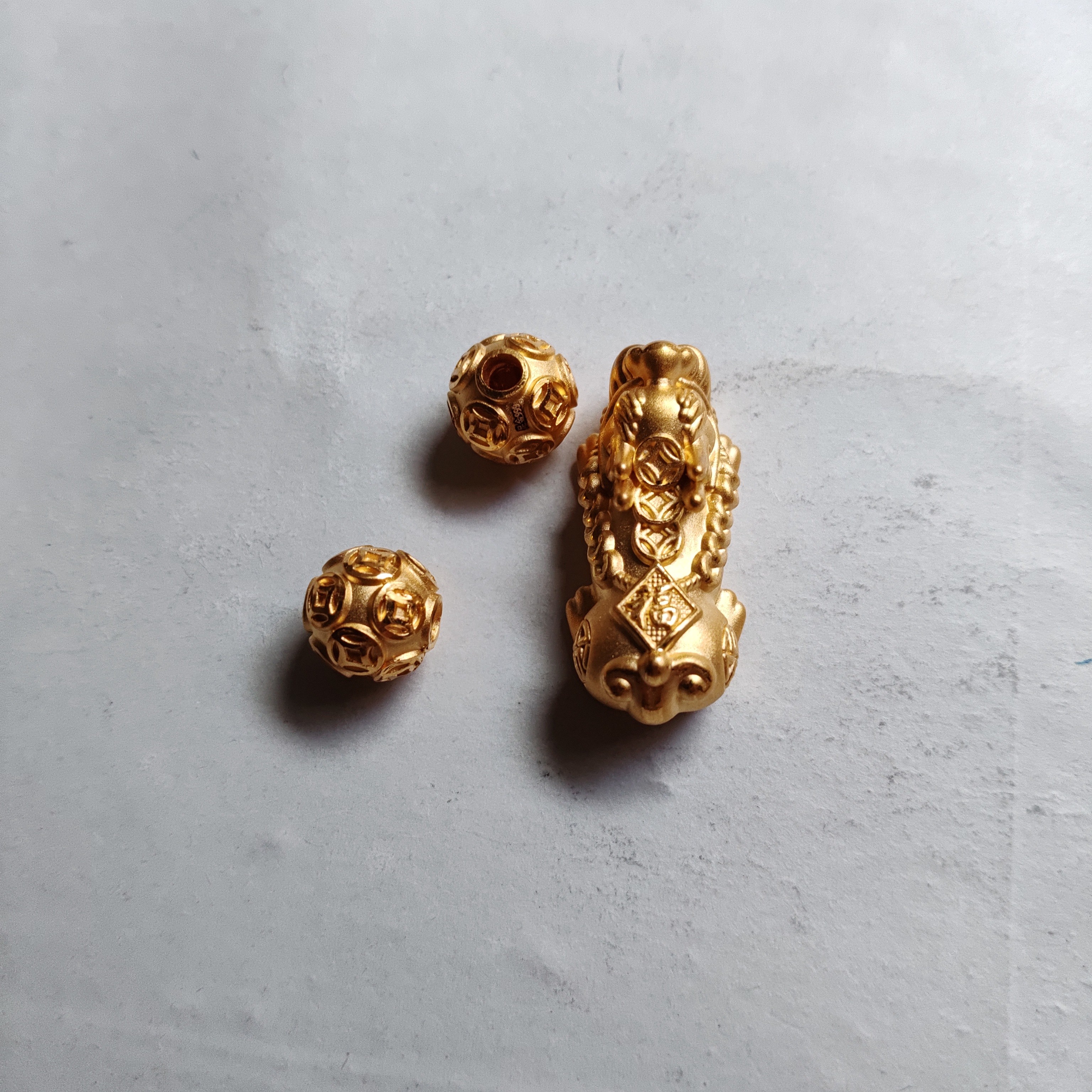 金元宝足金999貔貅珠子首饰