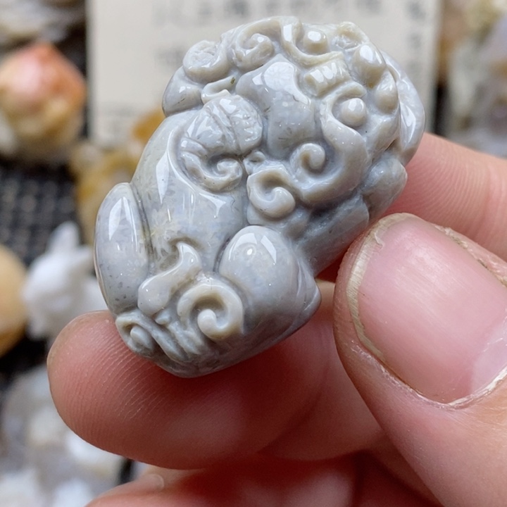 颈饰未镶嵌硅化珊瑚（珊瑚玉）小