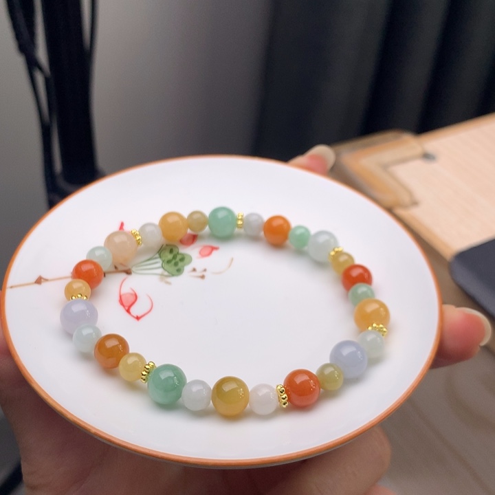 翡翠未镶嵌手链翡翠y916 卡7.5