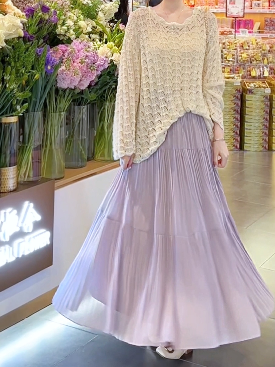 【大只定制】设计师款显瘦气质百搭时尚百褶半身裙5CKUU8773