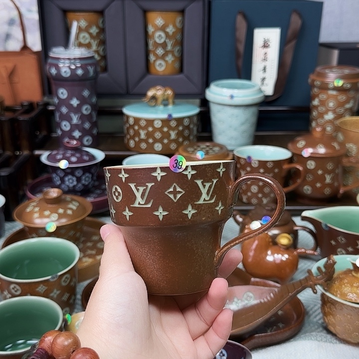 美***源龙泉手工制作工艺品青瓷杯