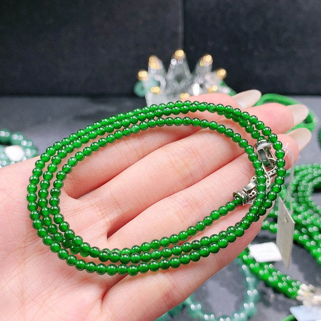 翡翠未镶嵌手链项链3.0