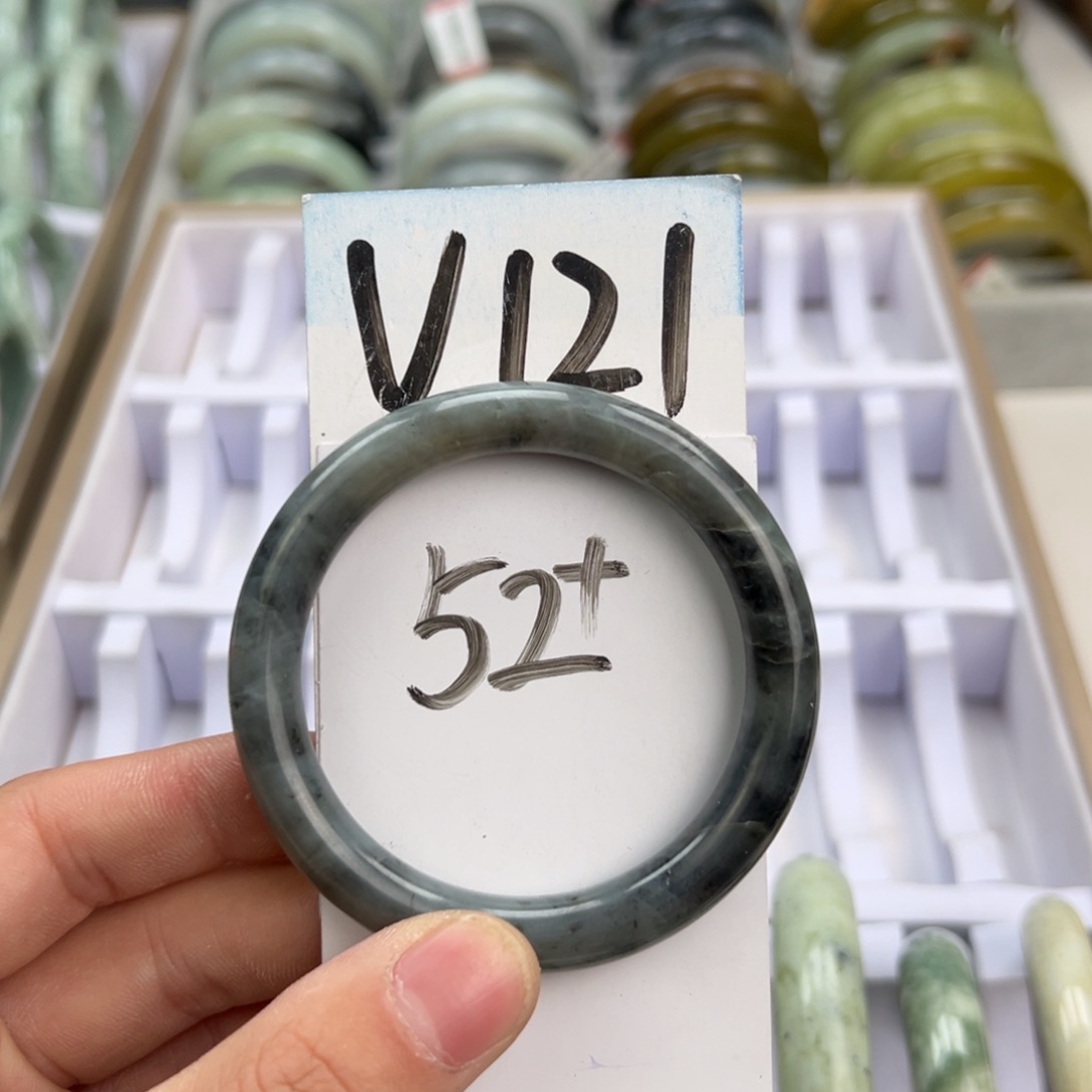 岫玉手镯未镶嵌天然岫玉微瑕