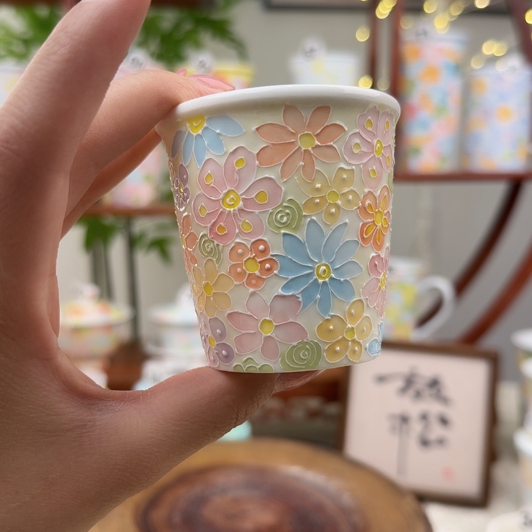 陶摆件19景德镇手绘高温釉下彩