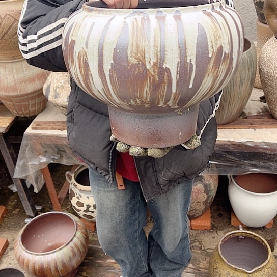 紫砂花盆高度27口径24