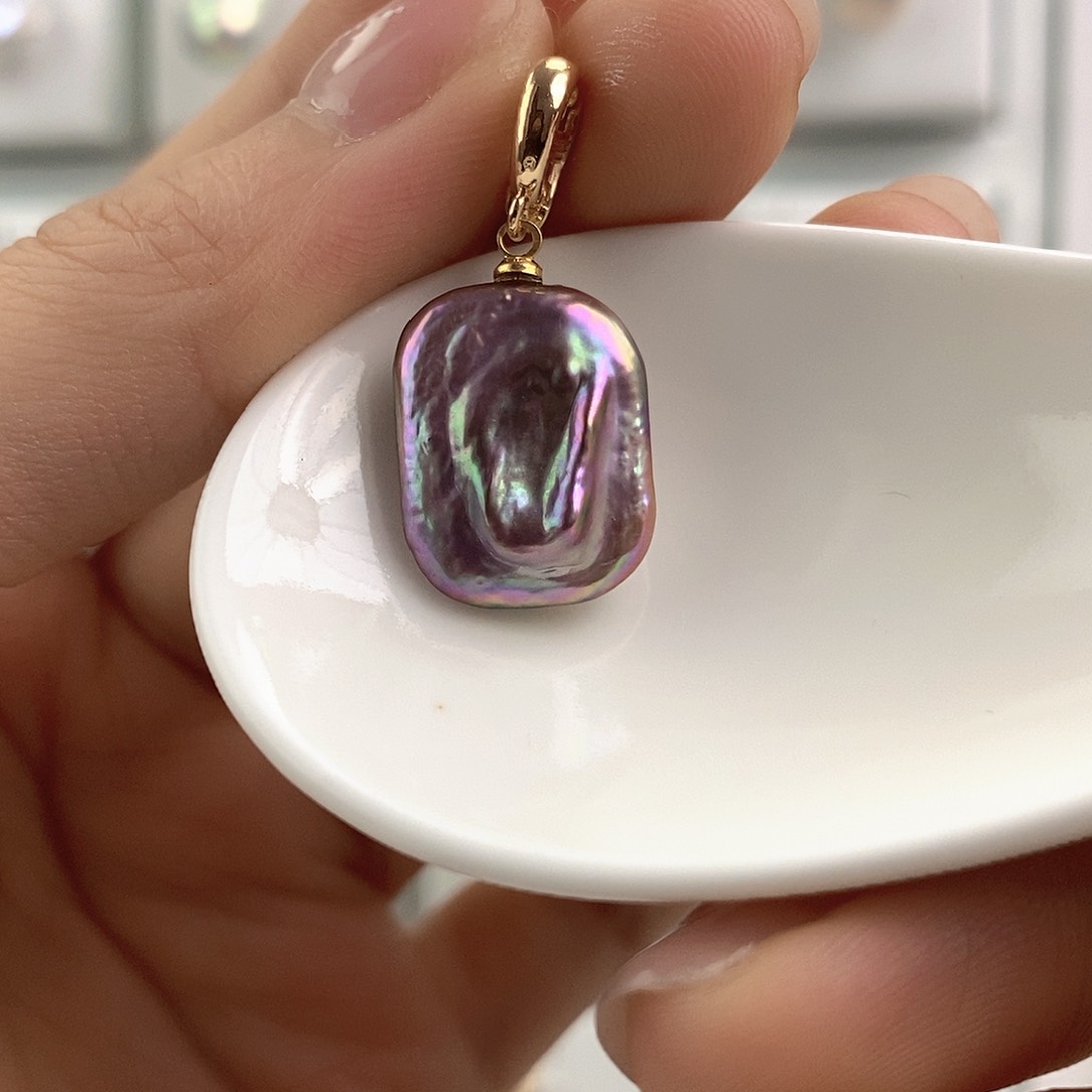 淡水珍珠银S925镶嵌颈饰