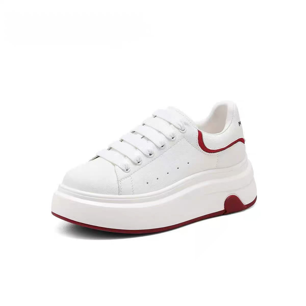 C5806 红色 夏季百搭小白鞋2025新款厚底时尚女休闲运动鞋