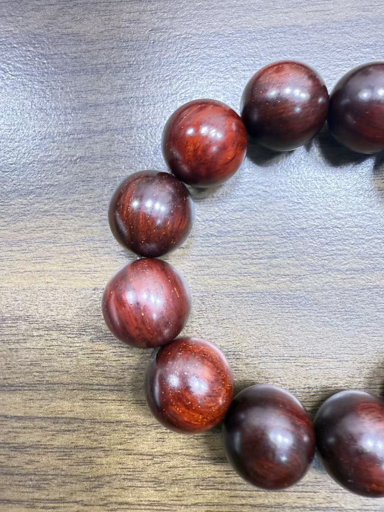 印度小叶紫檀原汁原味无胶无蜡2.0 原生态老料单圈男女收藏款文玩