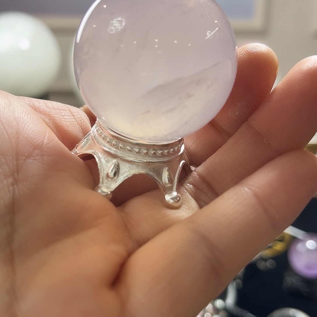 粉水晶球卡3.85B051未镶嵌水晶