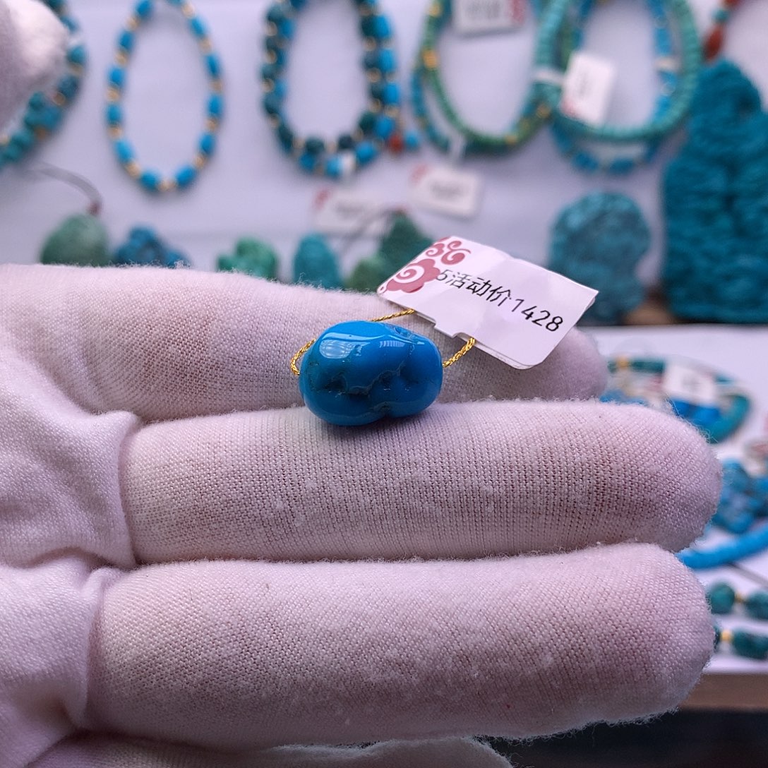 绿松石未镶嵌爆爆蓝随型12+