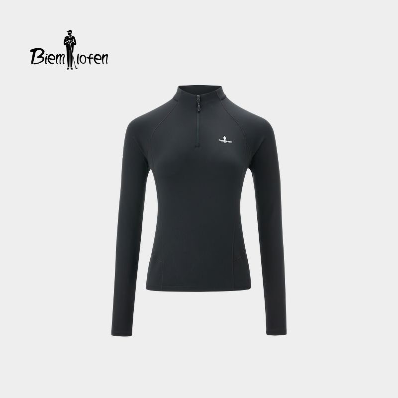 【防晒吸湿速干云朵T】比音勒芬25秋季女士流光风运动立领长袖1409