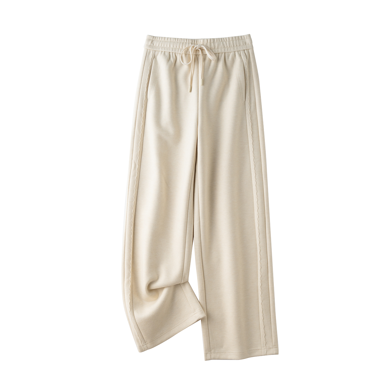 时尚高级 秋冬新品挺阔有型分割立体小弯刀阔腿直筒裤A5D2K1606