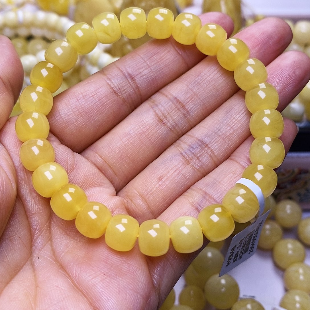 蜜蜡未镶嵌手串9.0老型手串