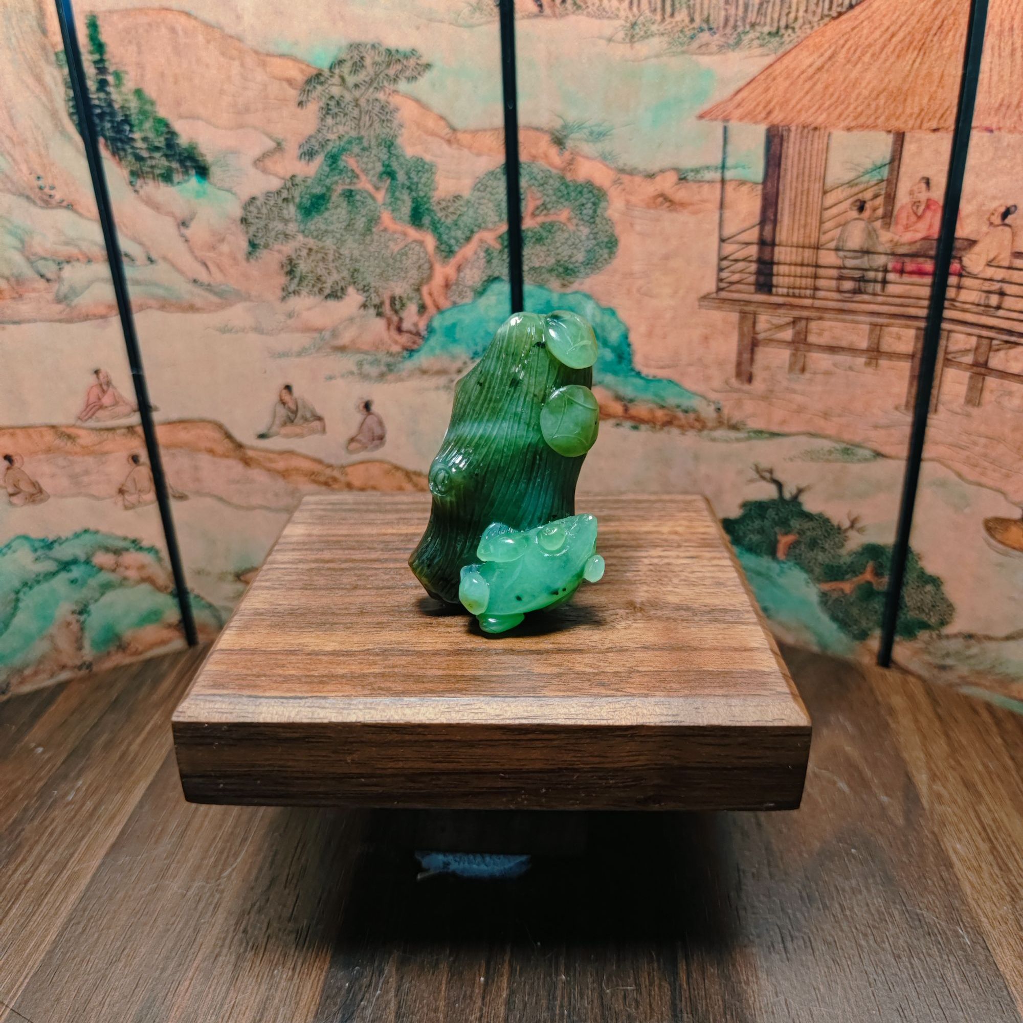 B和田玉碧玉呱呱吊坠0740