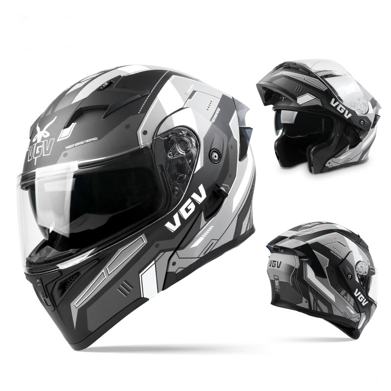 3C认证摩托车揭面盔双镜可拆洗透气保暖四季通用安全头盔