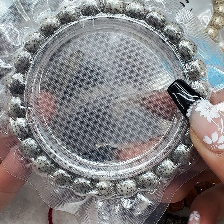 星月菩提手串450尽头卡姿兰大眼睛黑灰星月菩提98桶单圈