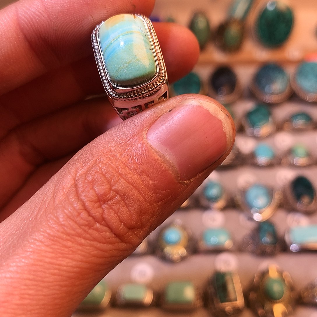 绿松石挂件银S925镶嵌移**木