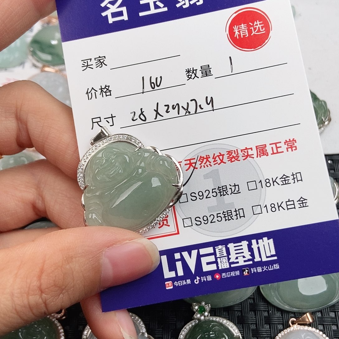 翡翠银S925镶嵌颈饰