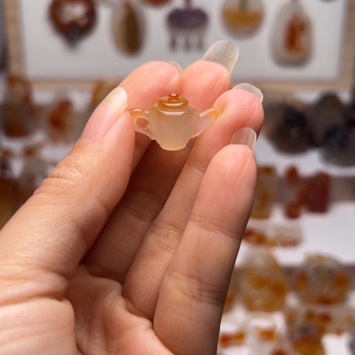 玛瑙/玉髓合金吊坠