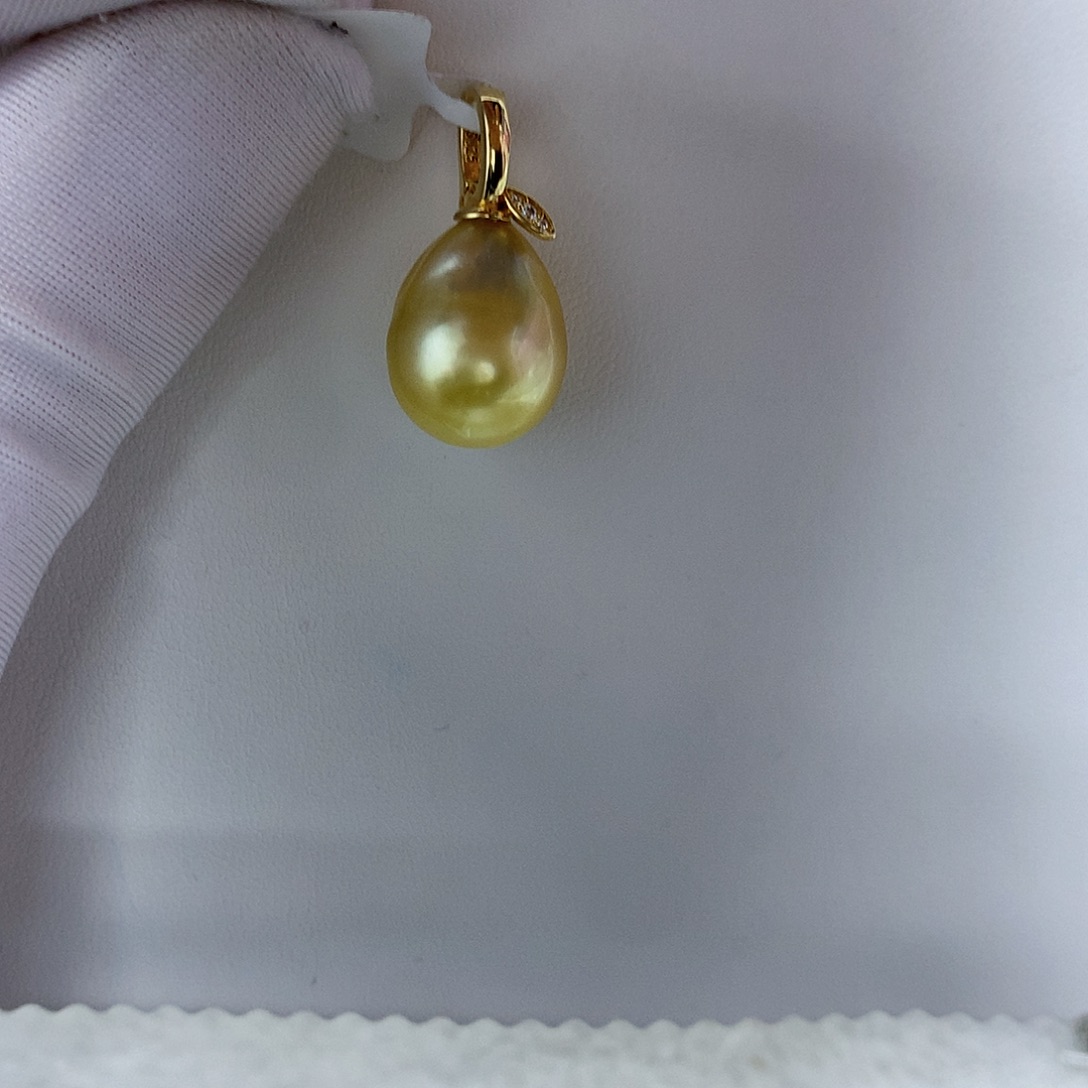 银S925镶嵌海水珍珠吊坠(不含链)12-13