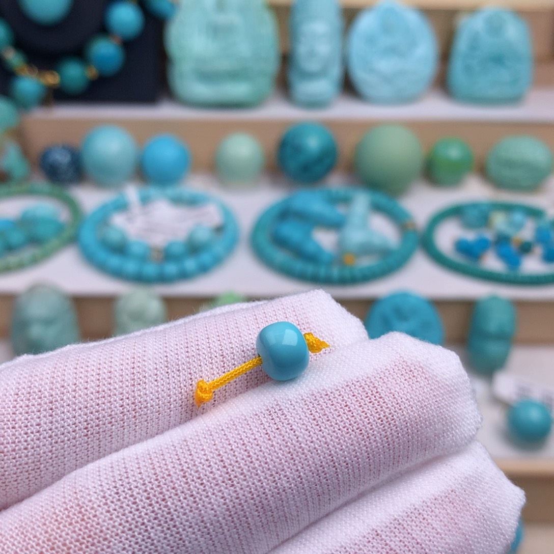 未镶嵌绿松石珠宝奇石卡7.5