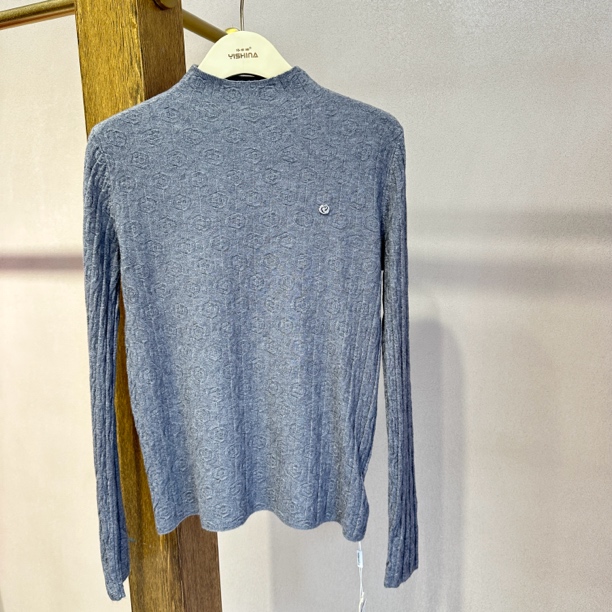 灰色麦迪尚品针织衫针织上衣常规毛针织衫秋冬套头打底衫