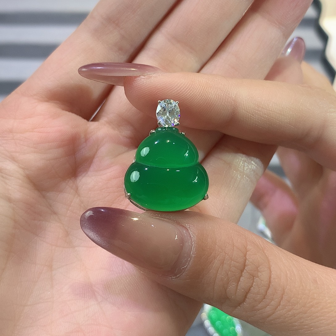 玛瑙/玉髓颈饰银S925镶嵌月***3