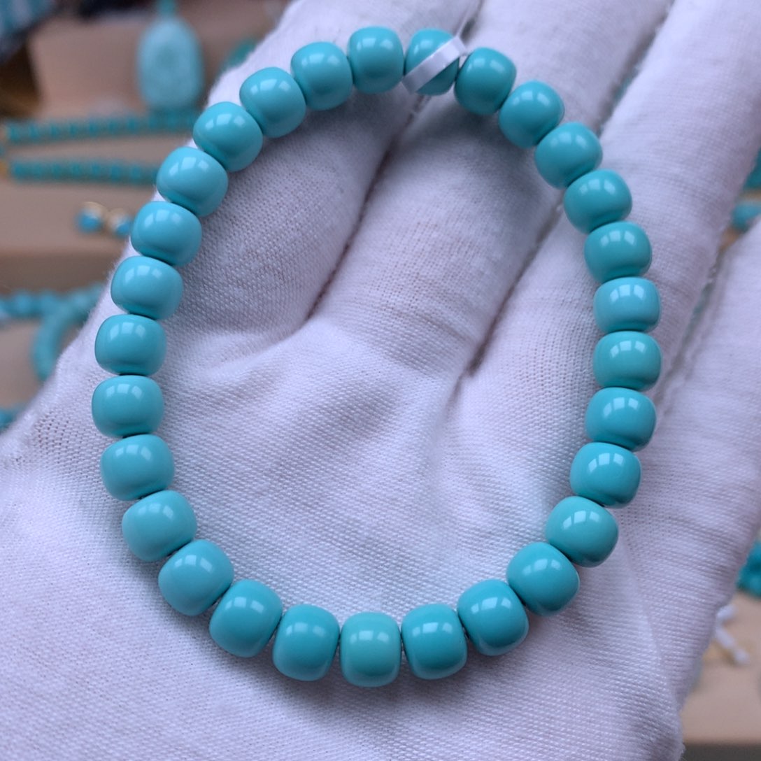 绿松石精品手串未镶嵌