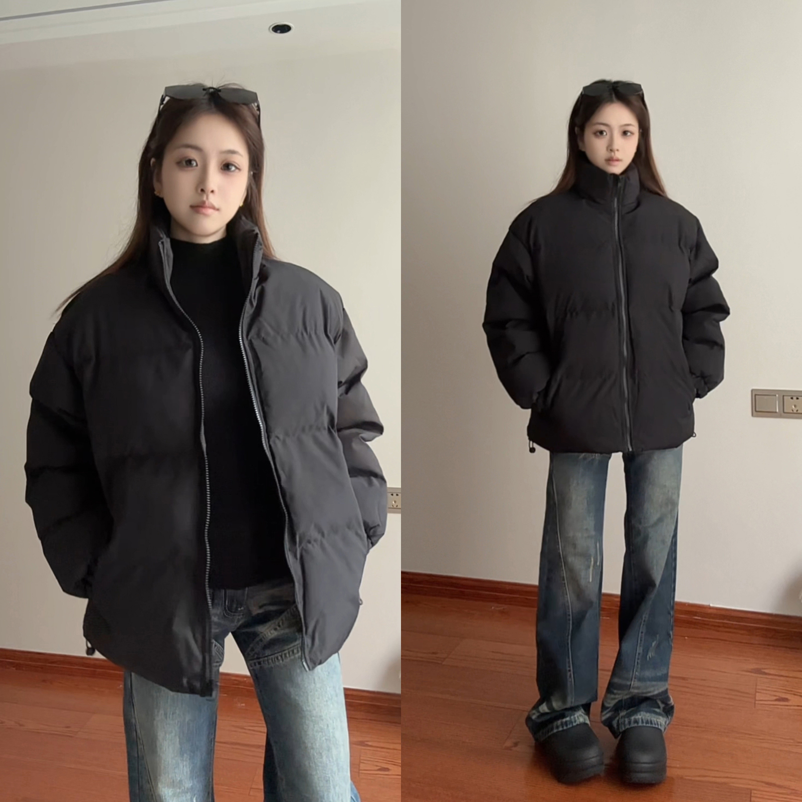 立领棉服外套男冬季cleanfit美式加棉加厚保暖棉衣户外防寒面包服