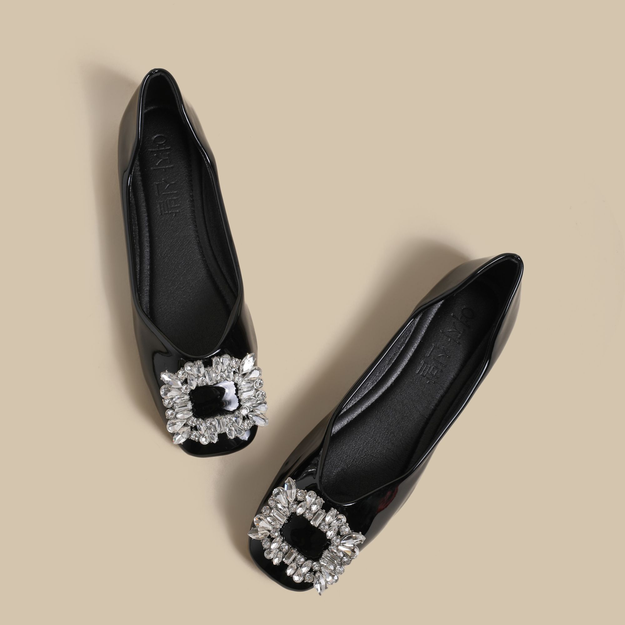 新款968-63黑Y区4春季4时尚水钻潮流百搭单鞋舒适浅口软底气质