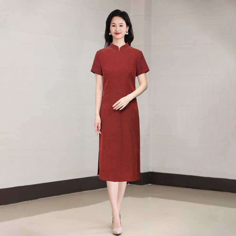 D25Q270香云纱真丝连衣裙新款女气质显瘦复古高端桑蚕丝