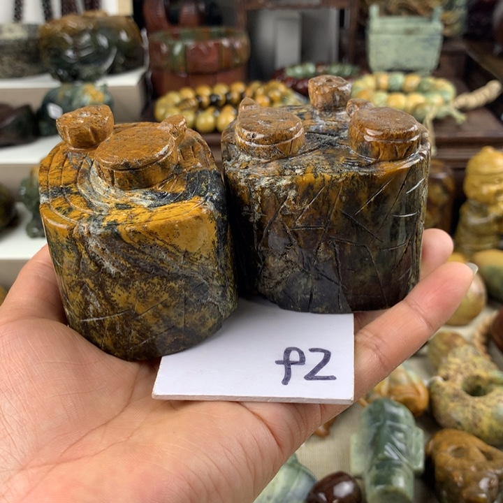 花***海岫岩河磨玉（透闪石质玉）未镶嵌珠宝奇石