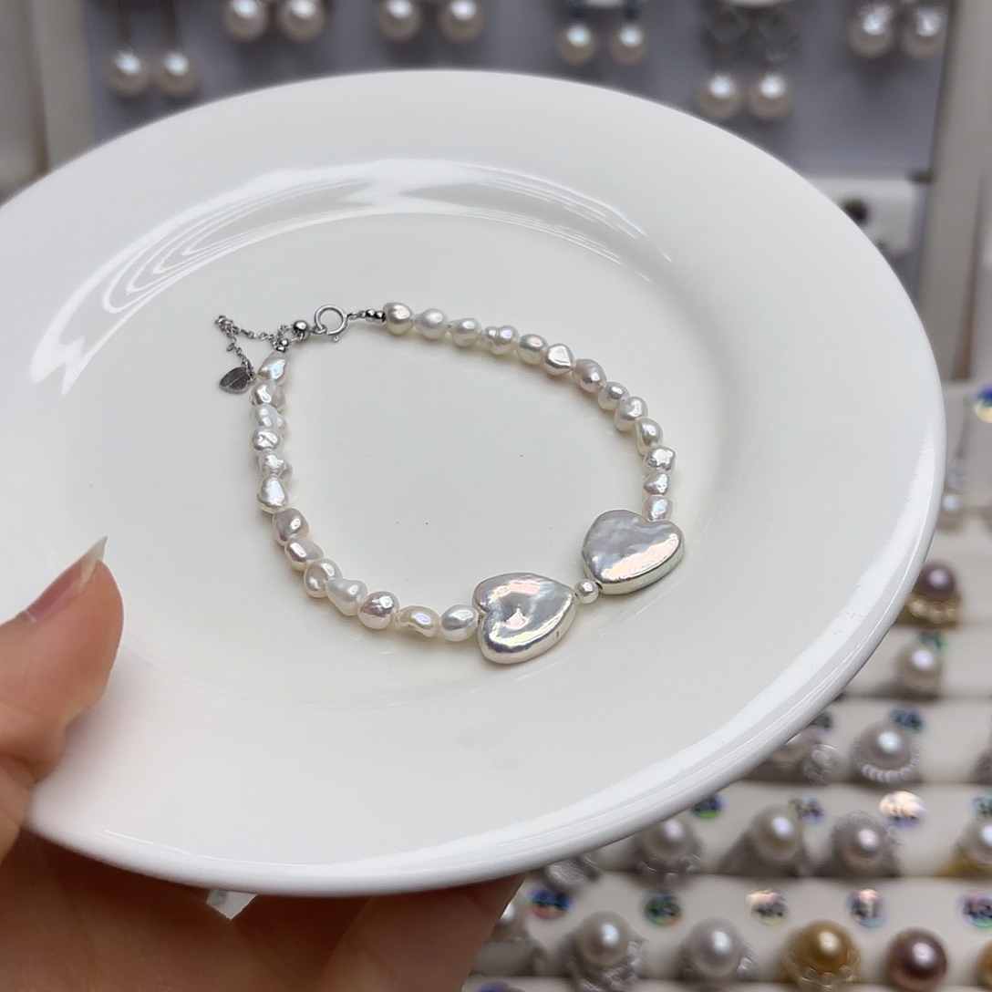 淡水珍珠颈饰银S925镶嵌