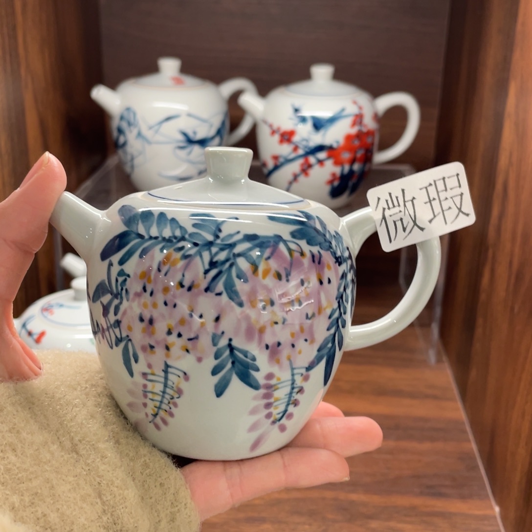 有瑕釉下彩纯手绘