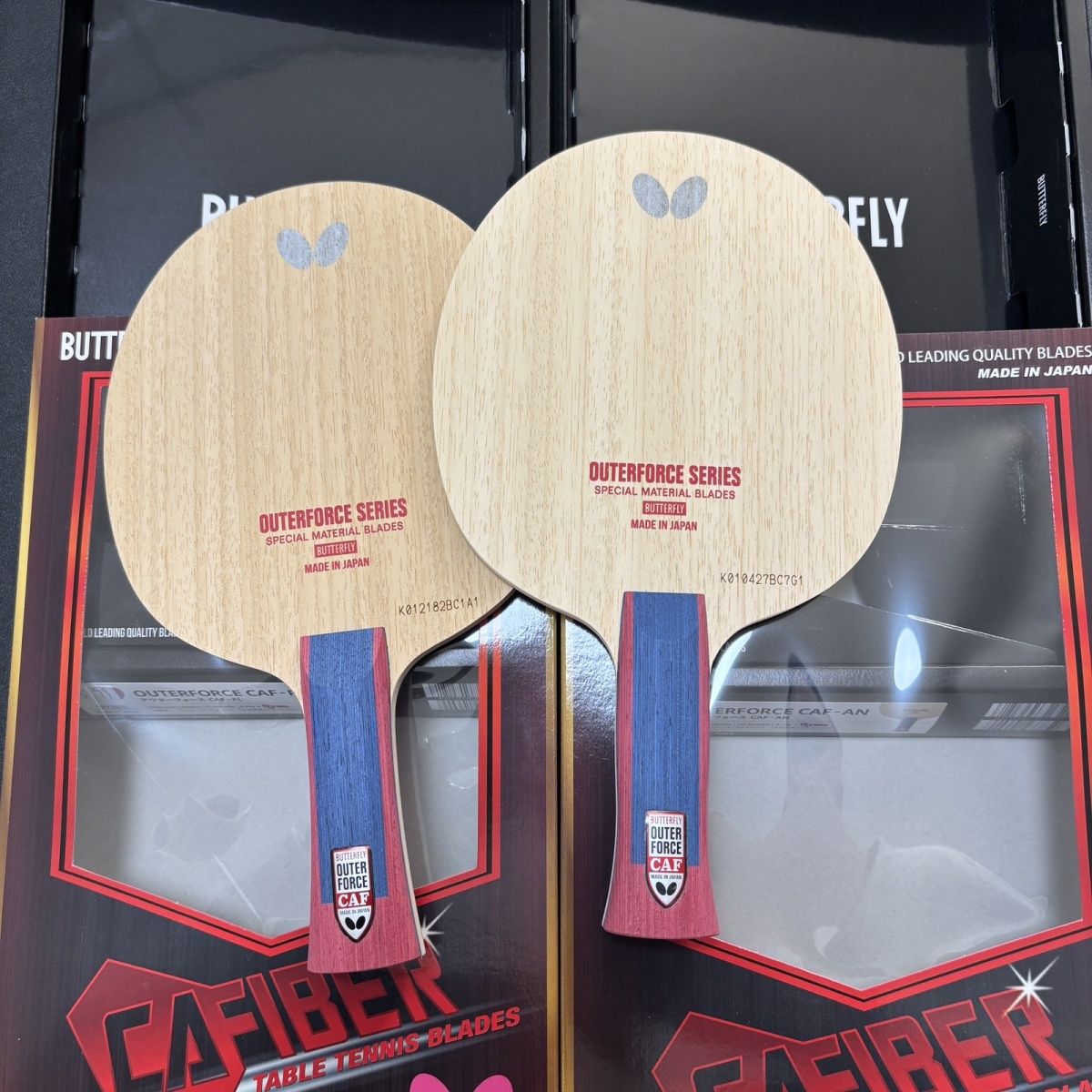   国行正品  蝴蝶2025年新款 CAF 乒乓球拍底板外置碳素纤维